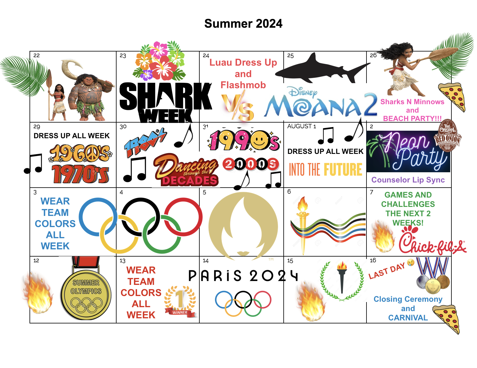 2023 Themes Calendar